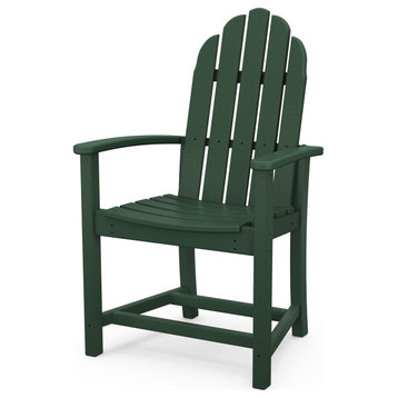 Polywood Classic Adirondack Dining Chair, Green