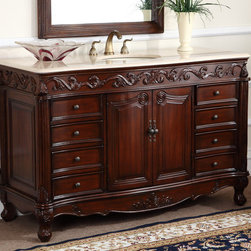 Adelina 48 inch Classic Old Fashioned Look Bathroom Vanity - Bathroom Vanities And Sink Consoles