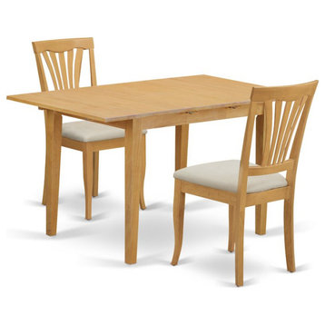 3-Piece Small Kitchen Table Set, Table and 2 Dining Chairs