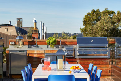 Design ideas for a mid-sized contemporary rooftop and rooftop deck in San Francisco with no cover.