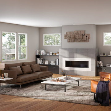 Trinsic series contemporary vinyl windows low profile decorative