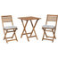 Fiji 3-Piece Garden Bistro Set, Grey and Beige