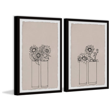 Clear Round Vases Diptych, Set of 2, 24x36 Panels