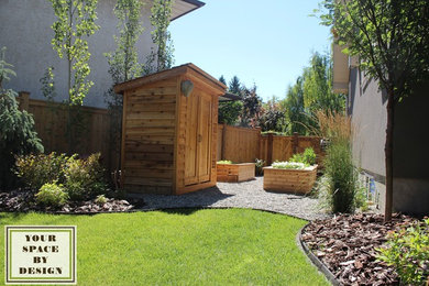 This is an example of a contemporary landscaping in Calgary.