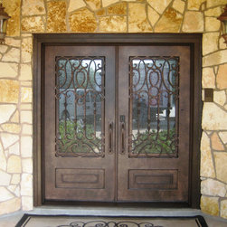 Madrid Wrought Iron Double Door - Front Doors