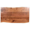 Hairpin Natural Live Edge Wood with Metal 42 Coffee Table, Natural