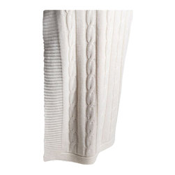 A Soft Idea - Alpaca Blend Cableknit Throw - Throws