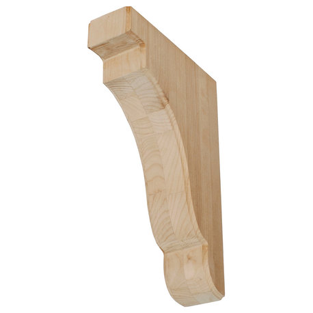 Plain Bracket Corbel, Alder, 10"H