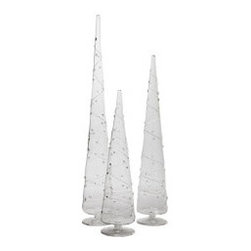 A Forest of Glass Trees - Set of 3 - New - Christmas Decorations