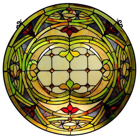 Chloe-Lighting Tiffany-Glass Float Design Window Panel