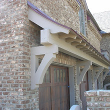 Dark brick light trim