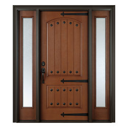 Pella&reg; Architect Series&reg; plank 2 panel arch entry door - Front Doors