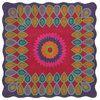Pink Peacock Indoor Area Rug, 4' Square