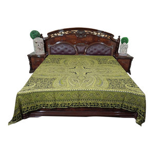 Mogul interior - Mogul Moroccan Bedding, Pashmina Wool Blanket Throw, Paisley Floral - Blankets