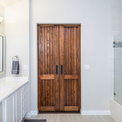 Douglas Fir Bi-Parting Master Bath Doors - Interior Doors