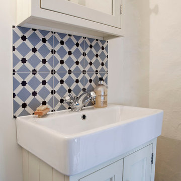 Traditional family bathroom and ensuite in Grade II listed cottage, Lindfield