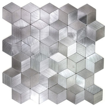 Miseno MT-WHSEHMKLD-SI Enchanted Metals - 1" x 2" Cubed Wall - Silver