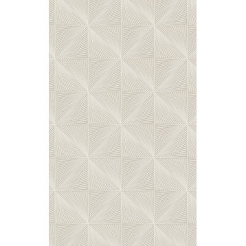 Diamond-like Geometric Printed Wallpaper, Light Brown, Double Roll