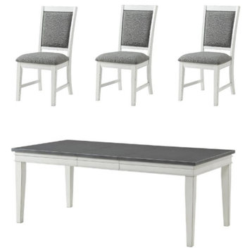 Home Square Contemporary 4-Piece Set with Dining Table & 3 Dining Chairs