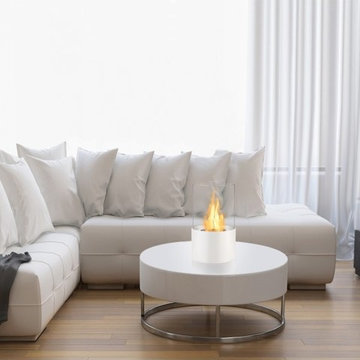 Circum White Tabletop Fireplace