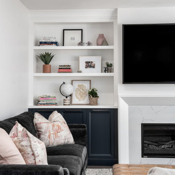 Addington Media Center and Fireplace Mantle