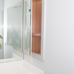 Recessed Mirrored Cabinet with Adjustable Shelves - Medicine Cabinets