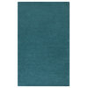Hauteloom Brockton Solid Wool Teal Blue, Green Area Rug - 9'x13'
