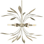 Progress Lighting - Mariposa 6-Light Gilded Silver Luxe Pendant Hanging Light - Take a naturalistic approach to modern room design with the Mariposa Collection 6-Light Gilded Silver Contemporary Hanging Pendant Light.