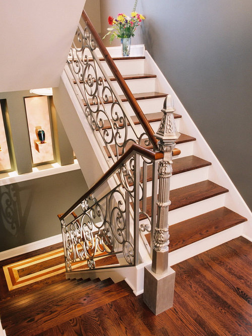 Two Toned Staircase Home Design Ideas, Pictures, Remodel ...