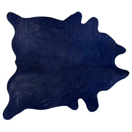 Geneva 5'x7' Cowhide Rug, Midnight