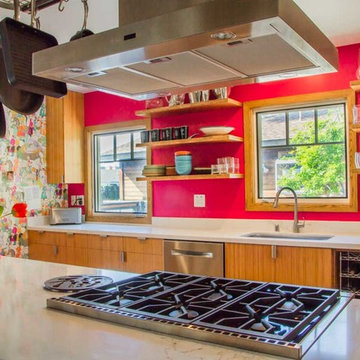 Warm Toned & Trendy West Los Angeles Kitchen