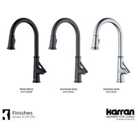 Karran KKF330 1-Handle Pull Down Dual Function Sprayer Faucet, Matte Black