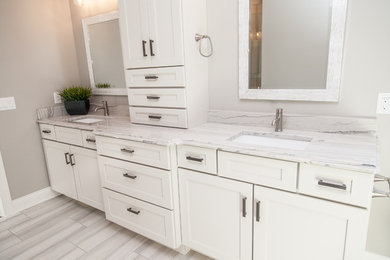 White Quartzite Vanity