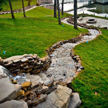 Landscape design, installation and creek