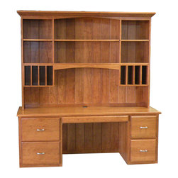 flat top desk with hutch - Home Office Furniture