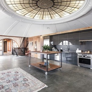 San Francisco Modern Penthouse Kitchen, Closet and Bathroom