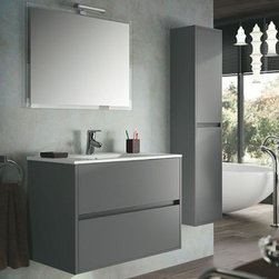 Conjunto Salgar Noja 100 Gris Mate - Bathroom Vanities And Sink Consoles