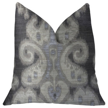 Social Butterfly Brown Shades Luxury Throw Pillow, 20"x30" Queen