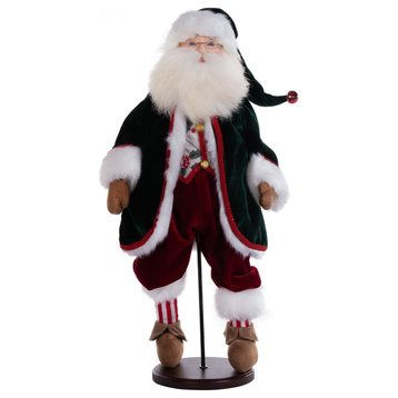 Vickerman 19" Jingle Bell Collection Santa Doll with Stand
