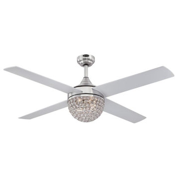 Westinghouse 7220600 Kelcie 52" 4 Blade LED Indoor Ceiling Fan - Brushed Nickel