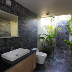 Island Stone SIlver Quartzitic Slate Bath with Plank Interlock - Tile