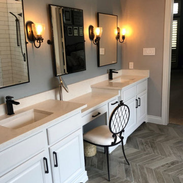 Master Bath Remodel with Black Accents