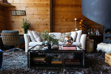 Inspiration for a rustic living room remodel in San Francisco