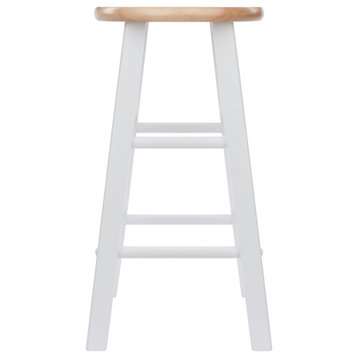 Element 2-Pc Counter Stool Set, Natural and White