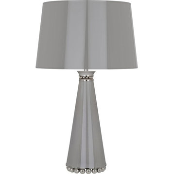 Robert Abbey Pearl OPQ Nickel TL Pearl 30" Column Table Lamp - Smoky Taupe