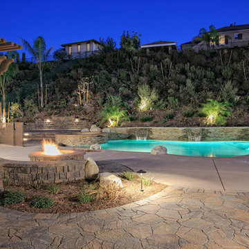 San Diego & Orange County Pool Design with Water & Fire Elements