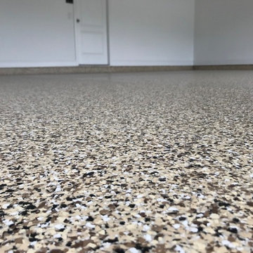 Garage Epoxy Flooring - Cappuccino Color