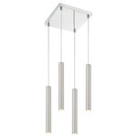 Z-Lite - Forest 4-Light Chandelier In Chrome - This 4-Light Chandelier From Z-Lite Is A Part Of The Forest Collection And Comes In A Chrome Finish.It Measures 12" High X 10" Wide. This Light Uses 4 Led-Integrated Bulb(S). Damp Rated. Can Be Used In Humid Environments Like Bathrooms Or Covered Outdoor Areas. This item includes a 3 years warranty. This item ususally ships in 2 days.   This light requires 4 ,  Watt Bulbs (Not Included) UL Certified.
