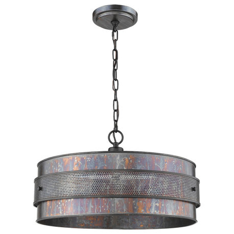 Ryker 3-Light Bronze Patina Pendant