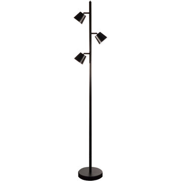 Modern Floor Lamp - Matte Black, Silver